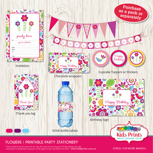 Flowers Party Printables