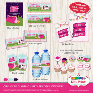 Glamping Party Printables