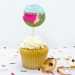 Glamping Party | Cupcake Toppers | Kids Prints