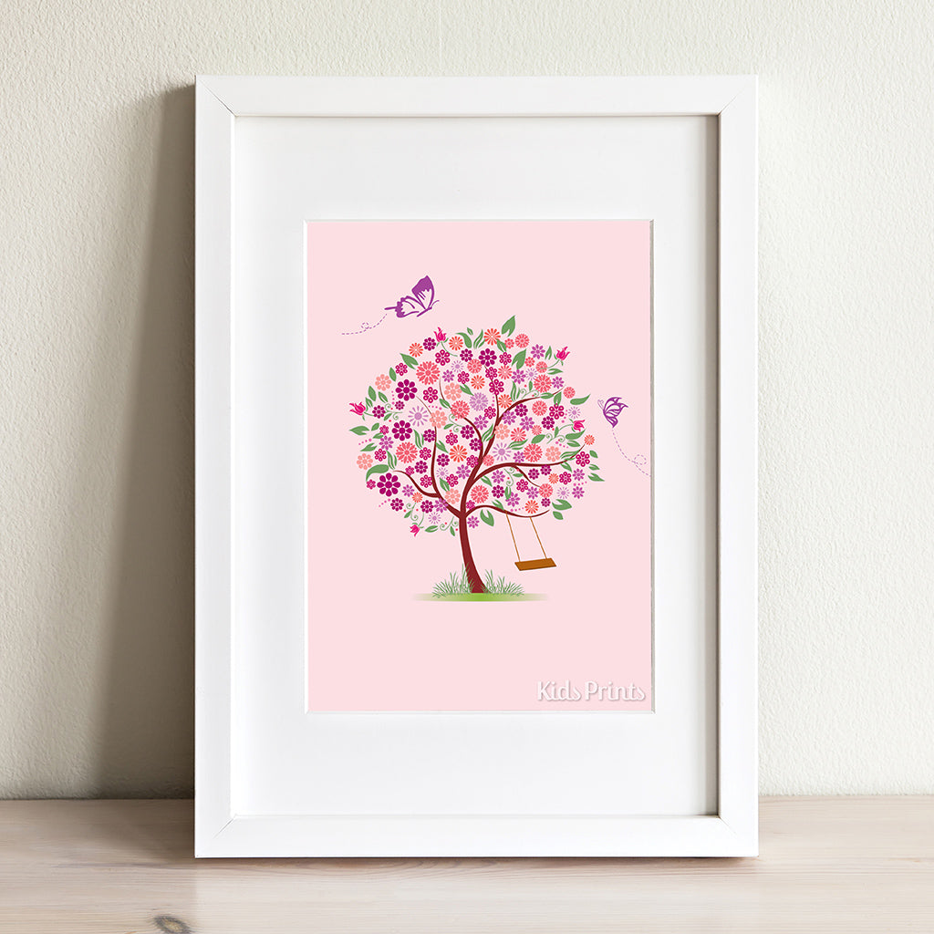 Pretty Pink Tree Print - Kids Prints Online