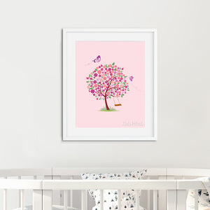 Pretty Pink Tree Print - Kids Prints Online