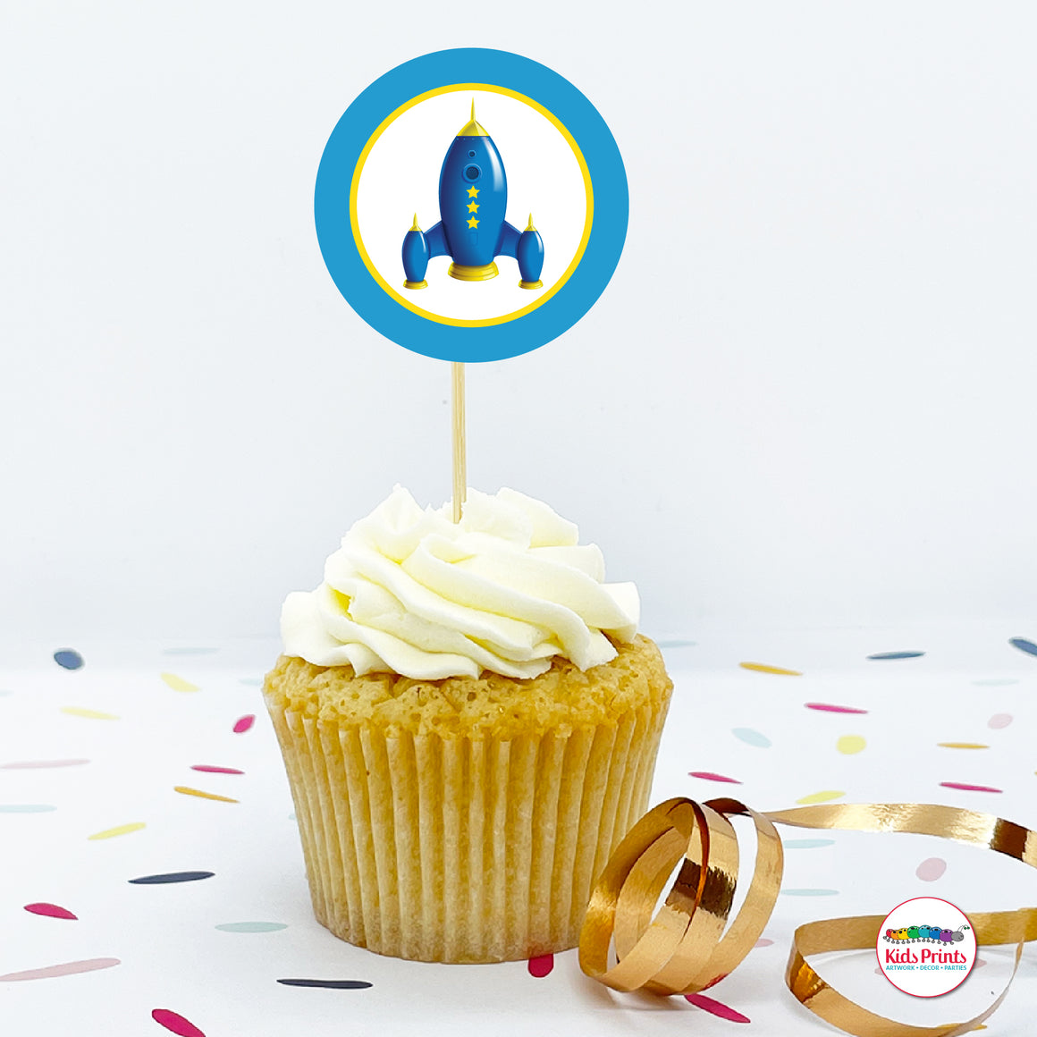 Rocket Party | Cupcake Toppers | Kids Prints