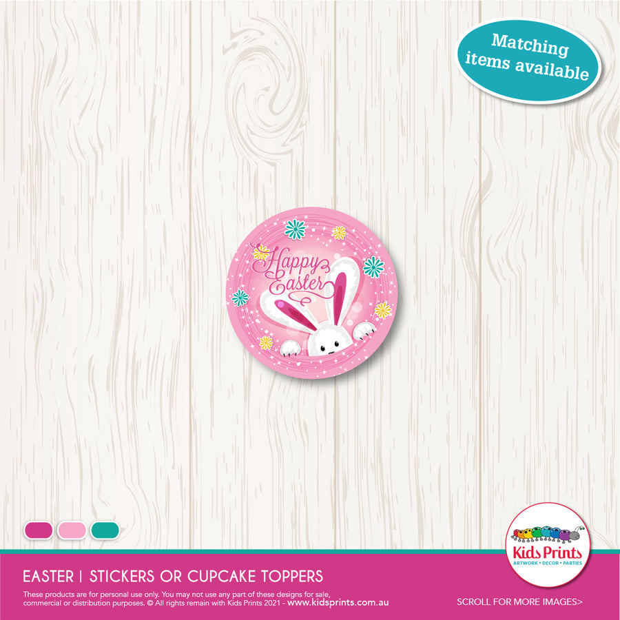 Easter Gift Printable - Stickers | Cupcake Toppers - Kids Prints Online