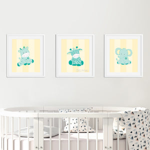 Baby Elephant Yellow Print - Kids Prints Online