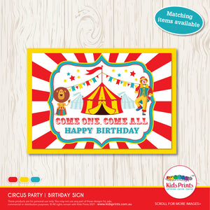 Circus Party | Backdrop Poster  | Kids Prints