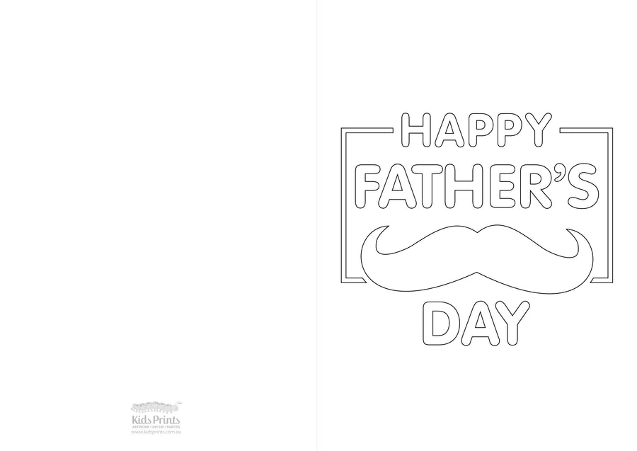 Free Colour In Fathers Day Card_4 - Kids Prints Online