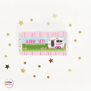 Glamping Party | Chocolate Wrapper - Kids Prints Online