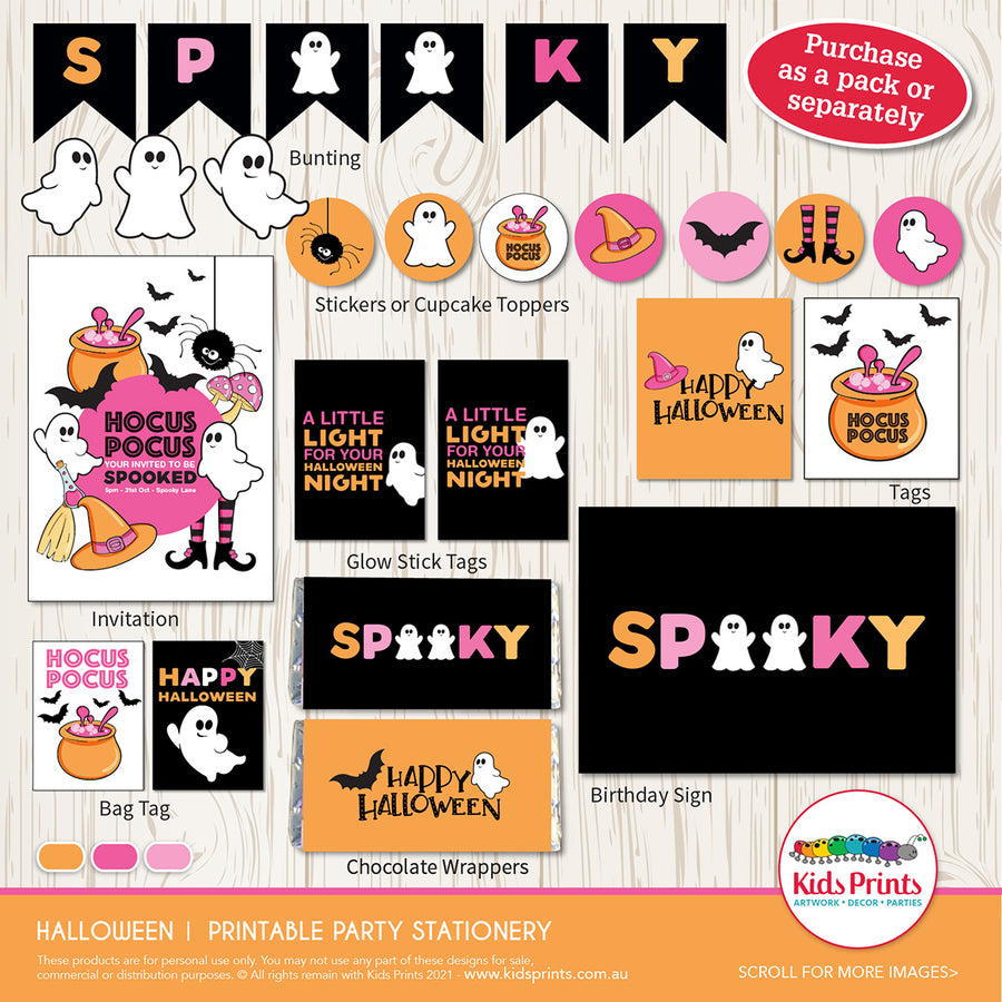 Halloween Party Printable Stationery