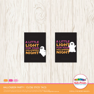 Halloween Party | Glow Stick Label | Kids Prints