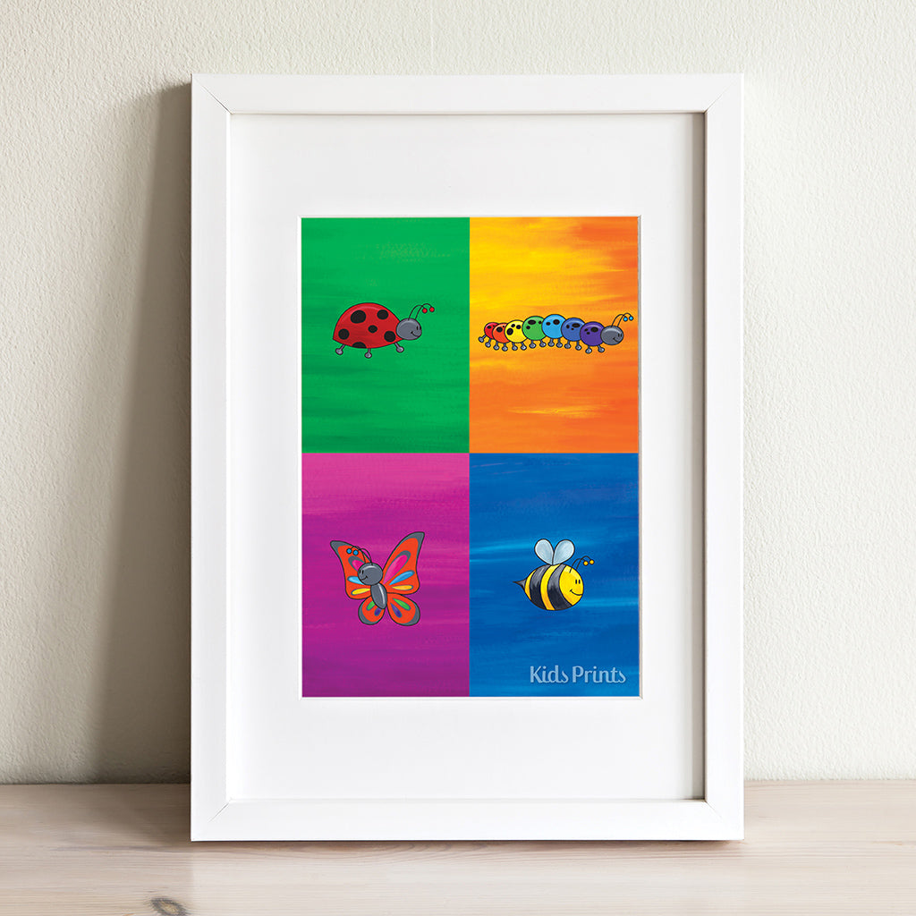 Happy Bugs Print - Kids Prints Online