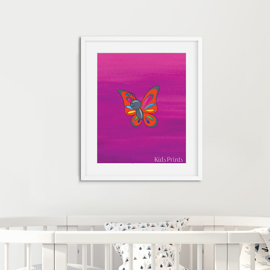 Happy Butterfly Print - Kids Prints Online