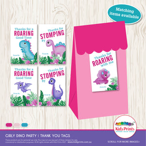Little Dino Party | Thank you Tag - Kids Prints