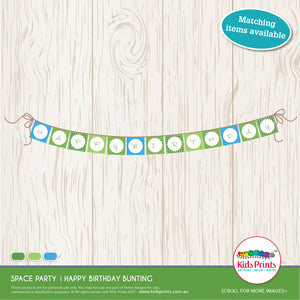 Space Party | Birthday Bunting | Kids Prints