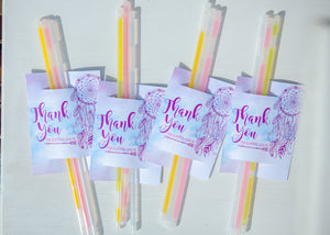 Boho | Glow Stick Label | Party Printables - Kids Prints Online